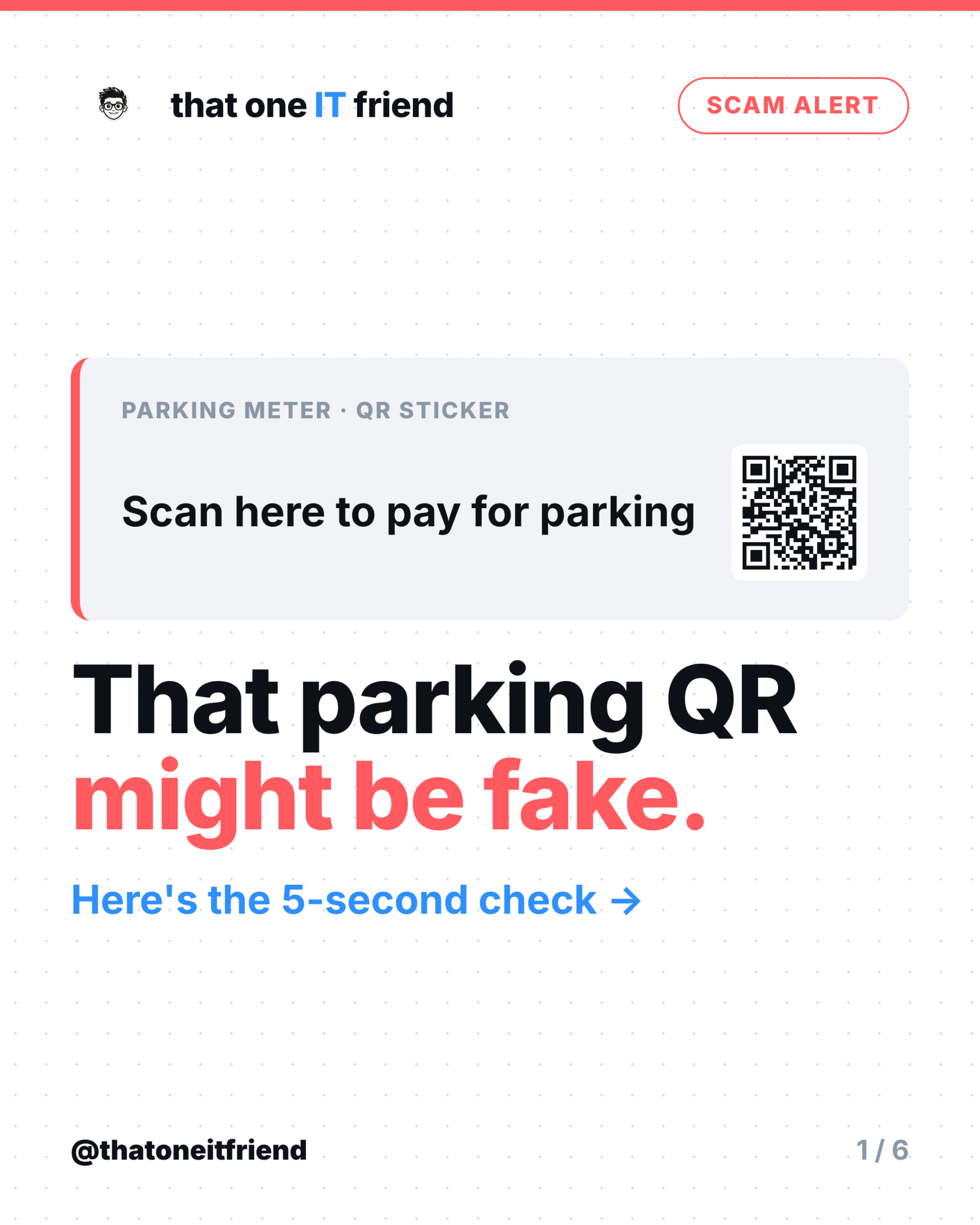 Fake QR Code on a Parking Meter? The 5-Second Check - slide 1
