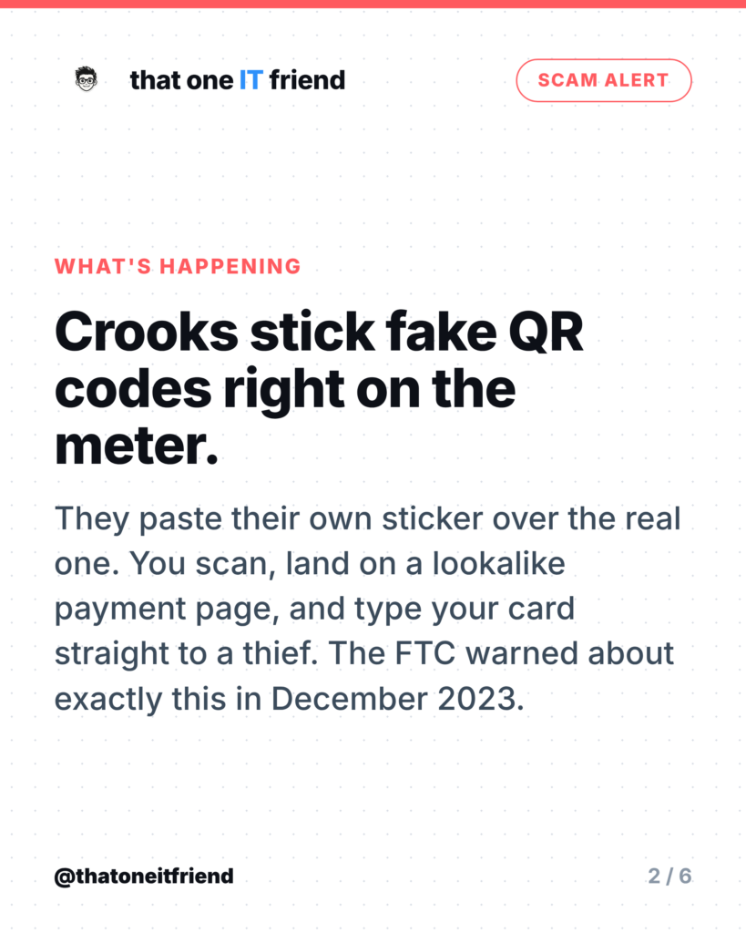 Fake QR Code on a Parking Meter? The 5-Second Check