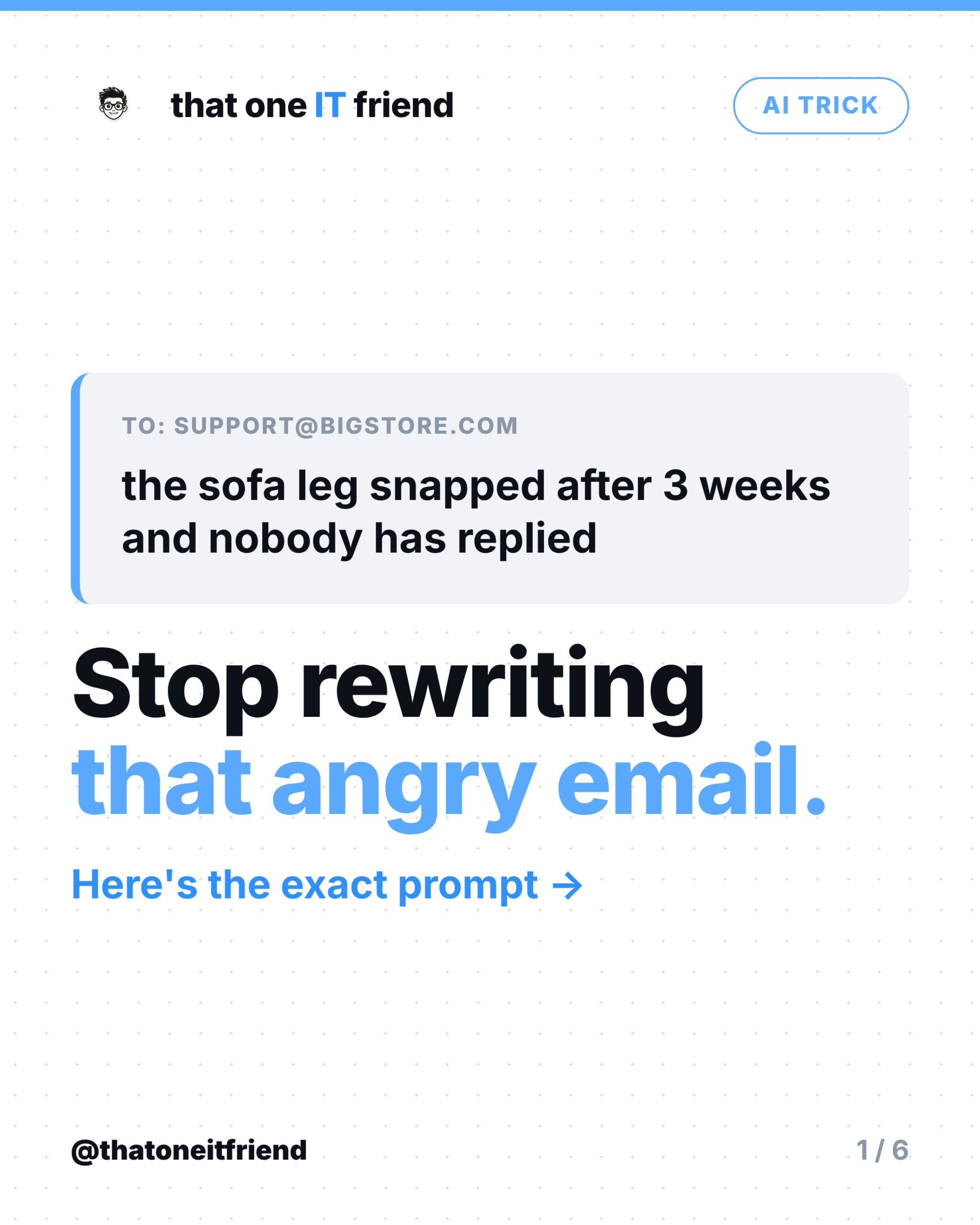 Use AI to Write a Complaint Email That Actually Works - slide 1