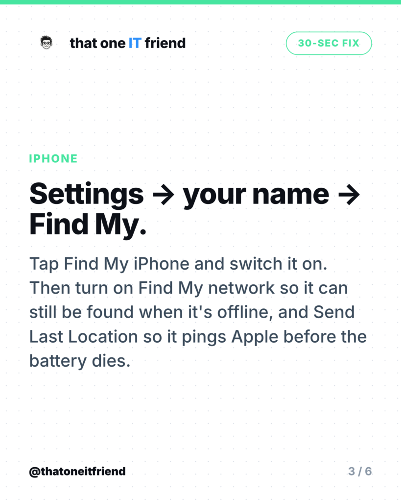 Turn On Find My Phone Before You Lose It (30 Seconds)