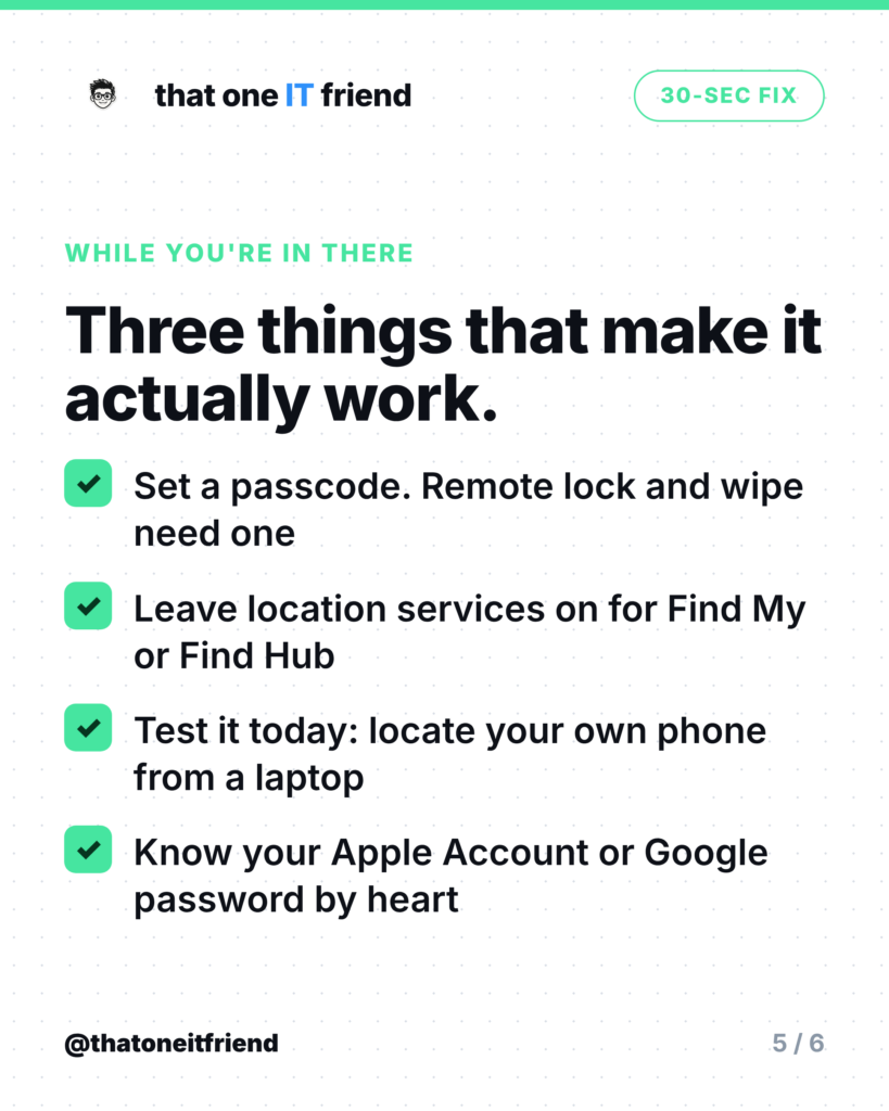 Turn On Find My Phone Before You Lose It (30 Seconds)