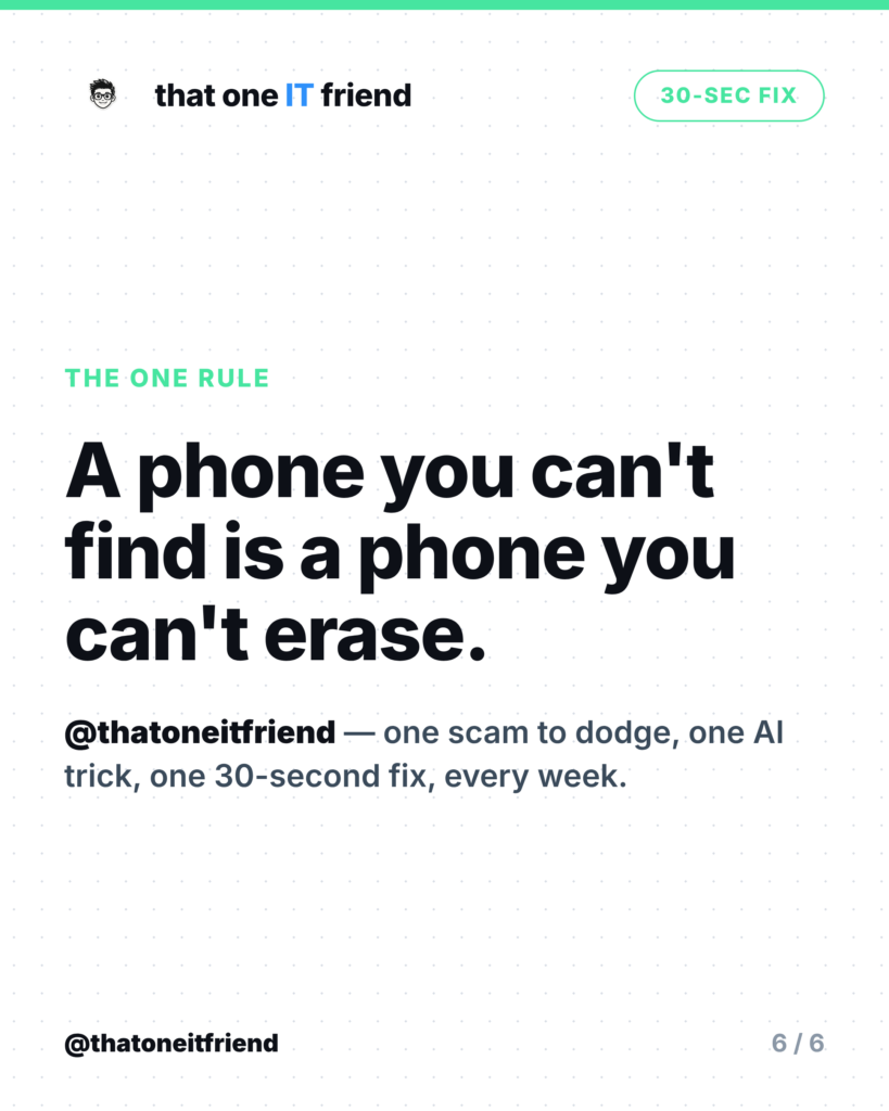Turn On Find My Phone Before You Lose It (30 Seconds)
