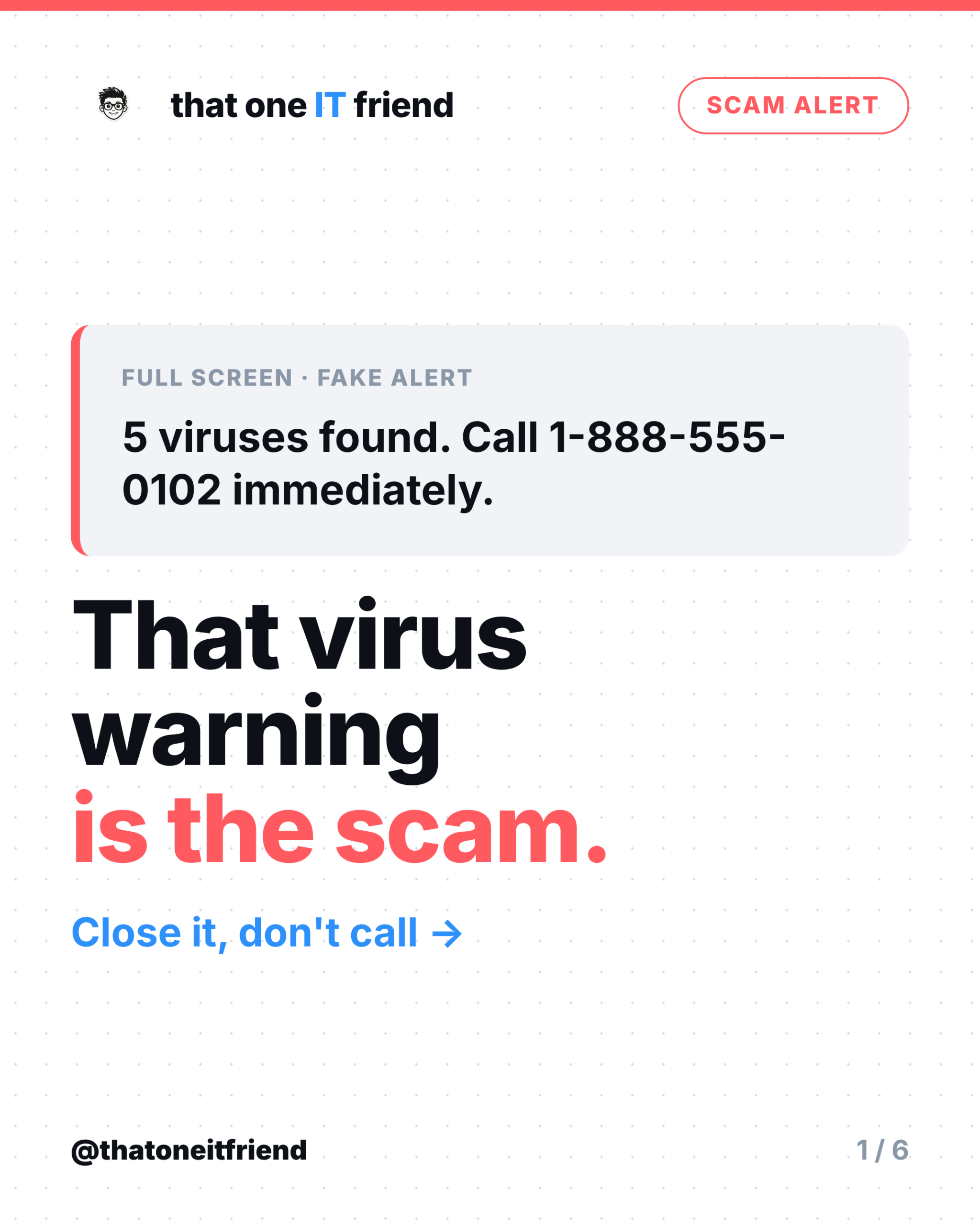 That Fake Virus Popup Isn't Real. Here's What to Do - slide 1