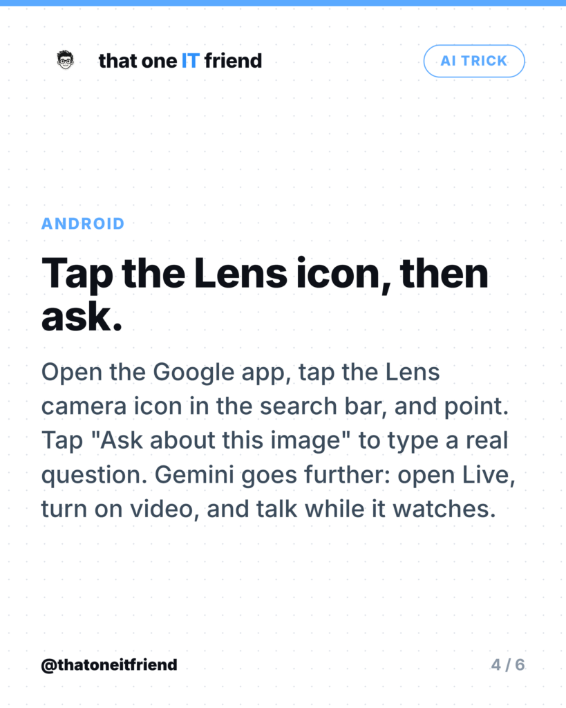 Point Your Phone Camera at It and Ask AI What It Is