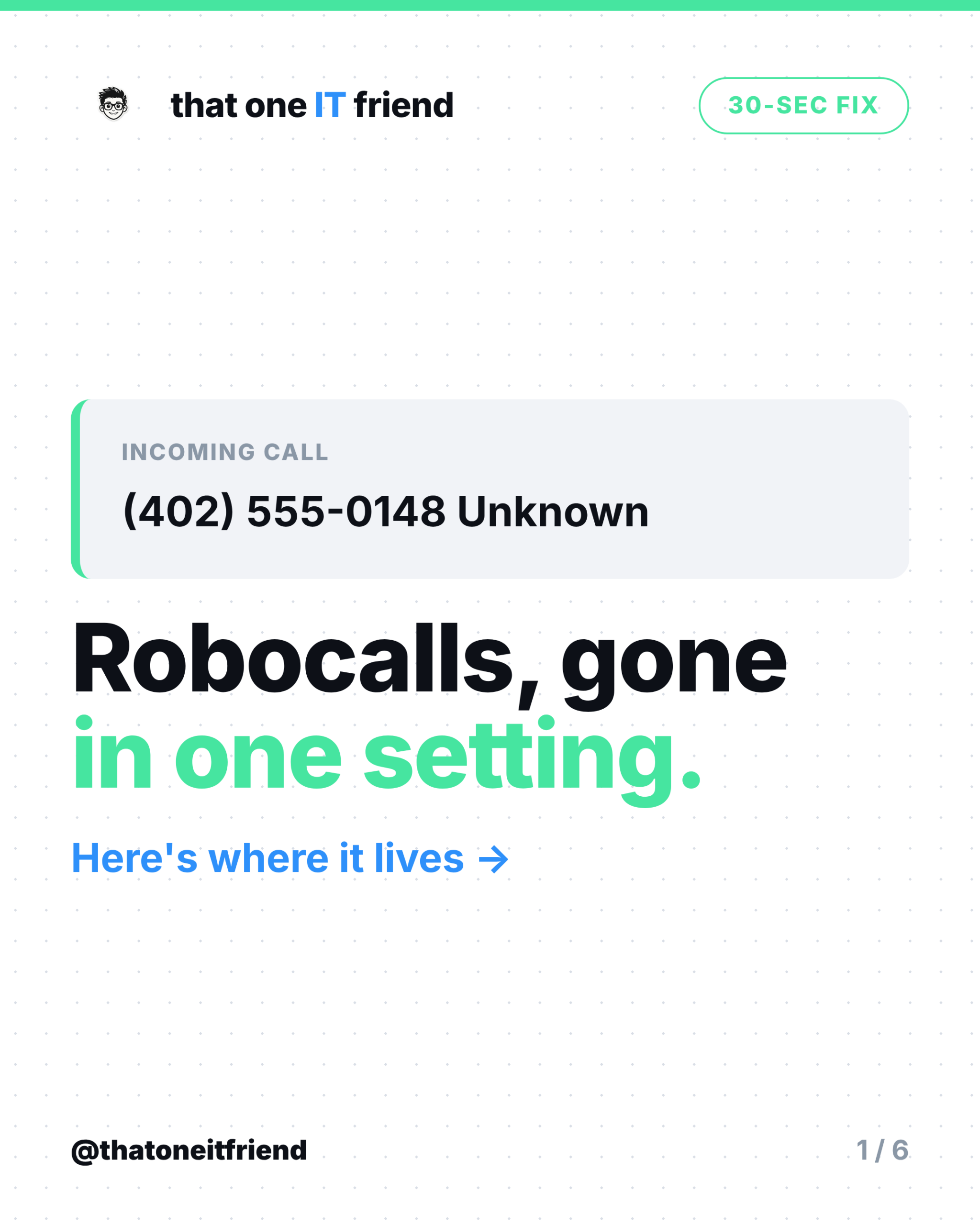 Stop Robocalls in 30 Seconds With One Phone Setting - slide 1