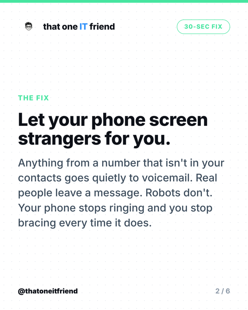 Stop Robocalls in 30 Seconds With One Phone Setting