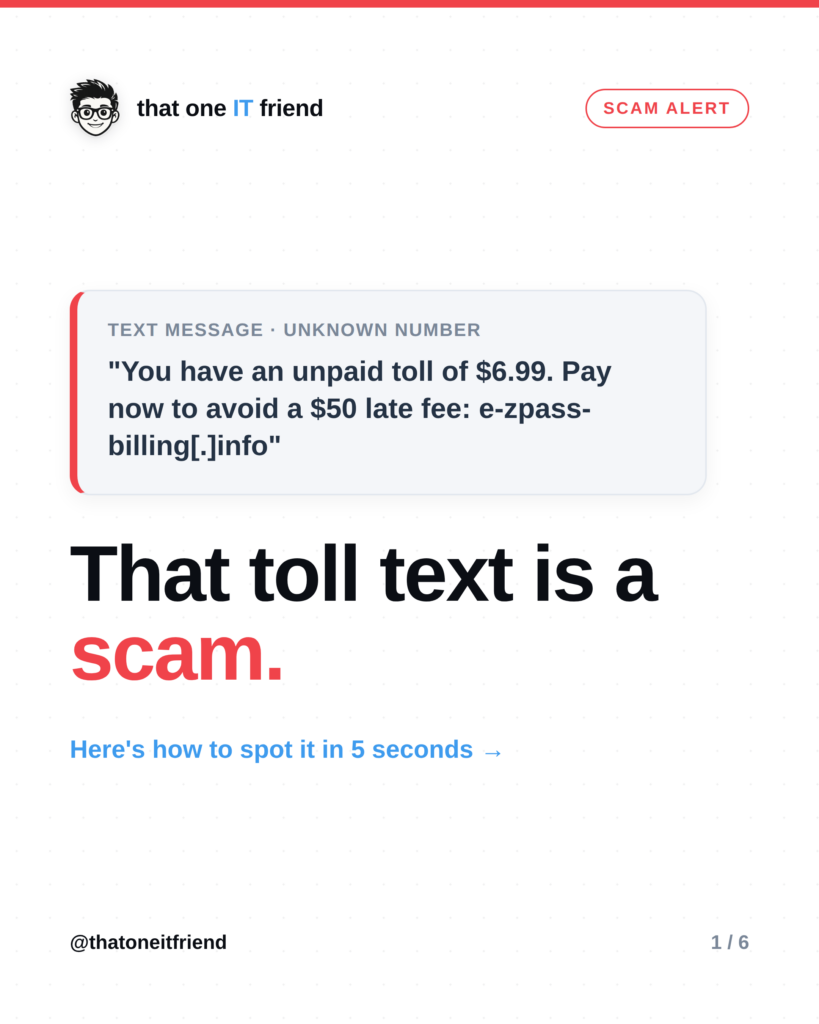 Is the “Unpaid Toll” Text a Scam? How to Spot It Fast