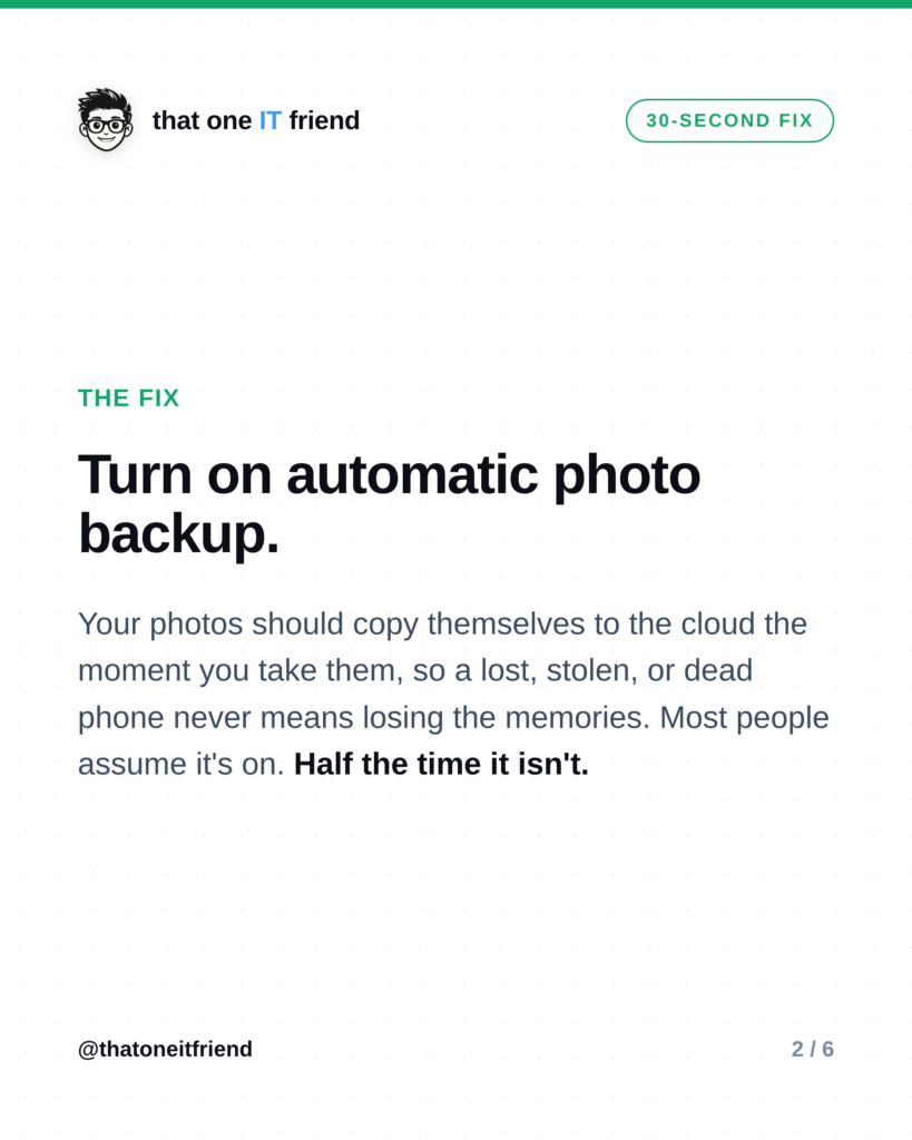 Turn On Photo Backup Before You Lose Everything