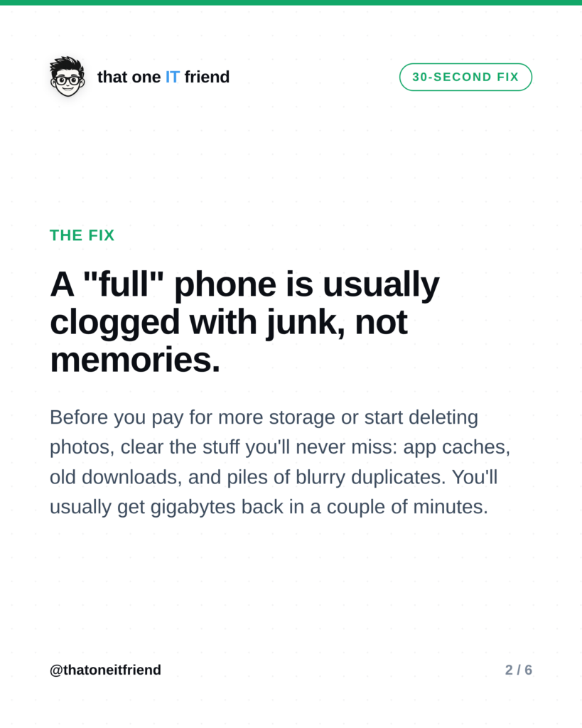 Phone Full? Free Up Space Without Deleting Photos
