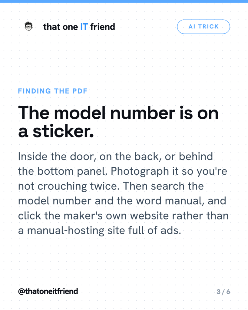 Ask AI About Your Manual Instead of Reading 60 Pages