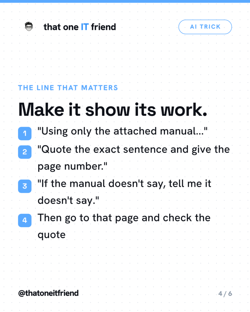 Ask AI About Your Manual Instead of Reading 60 Pages