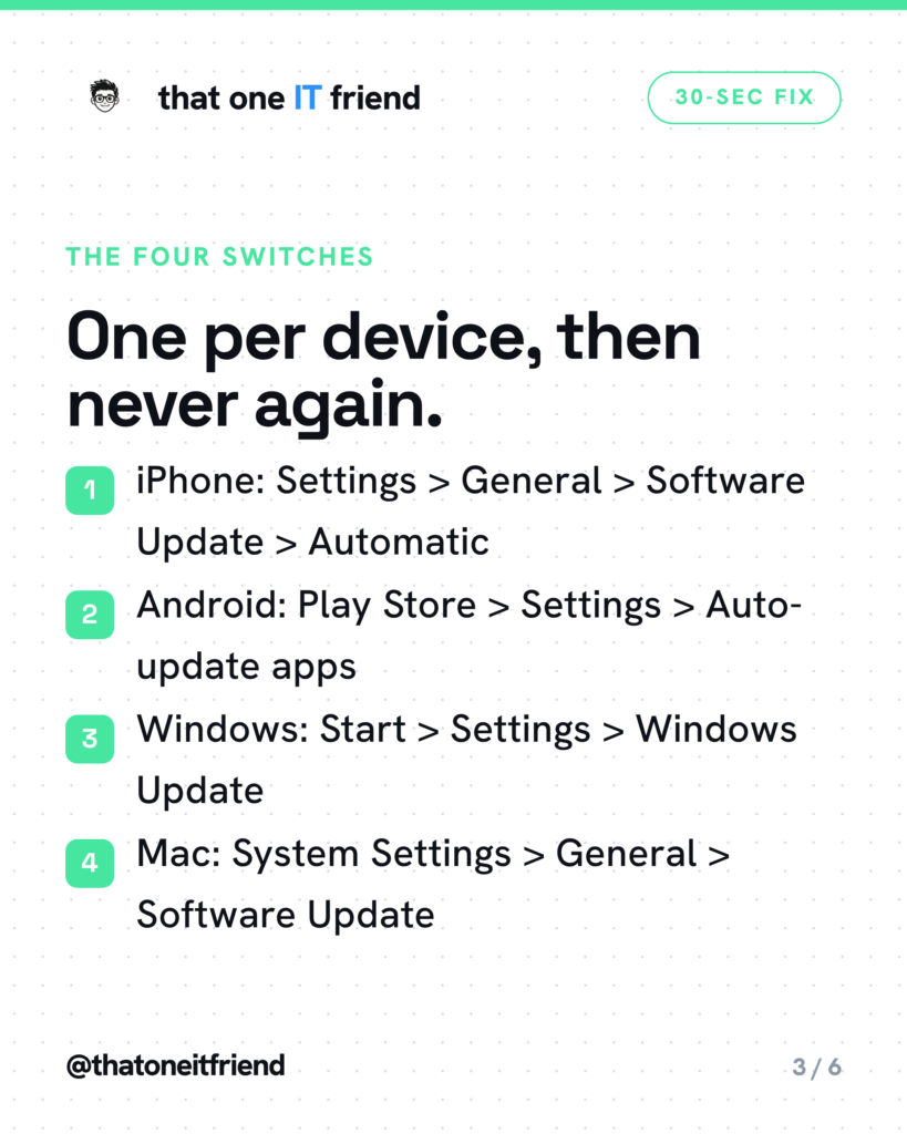 Turn On Automatic Updates: The Best 30 Seconds You’ll Spend